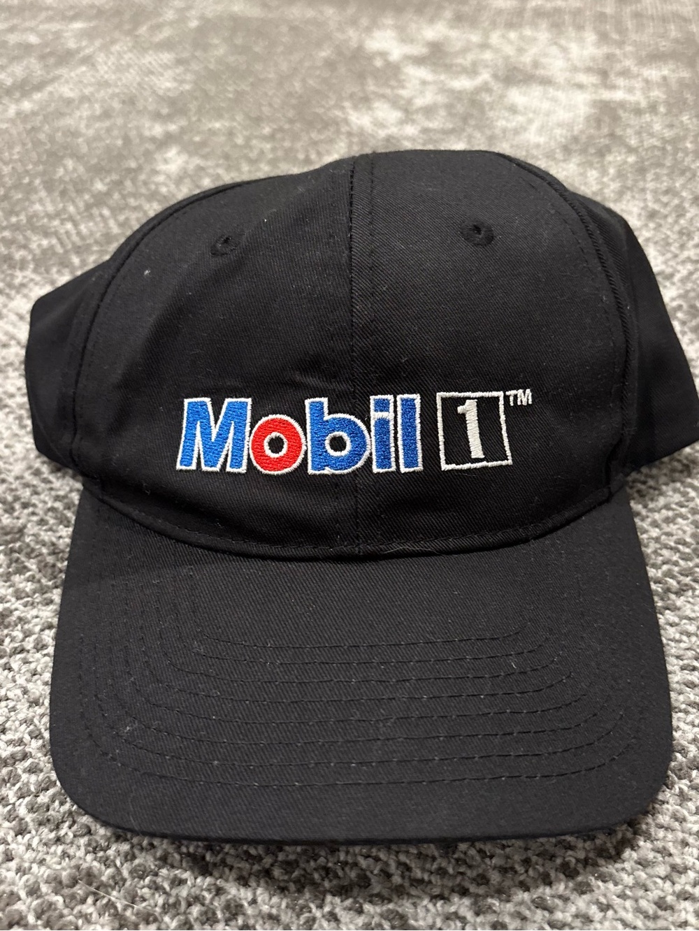 Mobil 1 NASCAR Team Issued Victory Lane Fan Giveaway Hat Cap Black Unisex OSFA